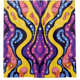 Boho Abstract colourful 11 Shower Curtain