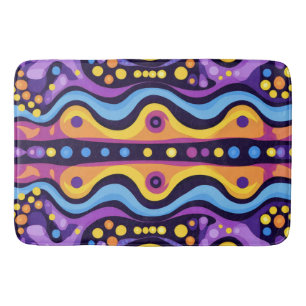 Boho Abstract colourful 12 Bath Mat
