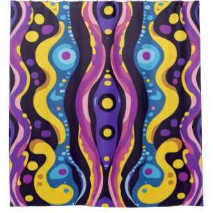 Boho Abstract colourful 13 Shower Curtain