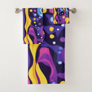 Boho Abstract colourful 19 Bath Towel Set