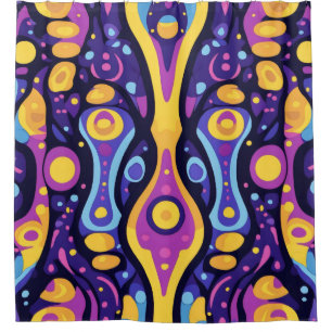 Boho Abstract colourful 1 Shower Curtain