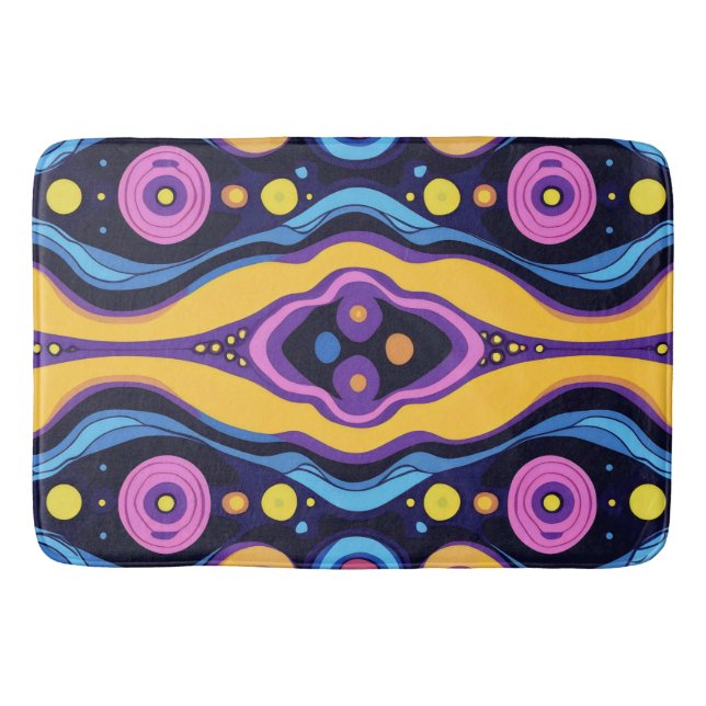 Boho Abstract colourful 2 Bath Mat (Front)