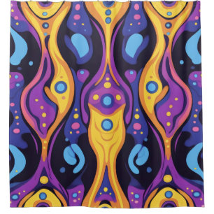 Boho Abstract colourful 6 Shower Curtain