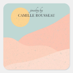 Boho Abstract Desert Sunrise Product Label