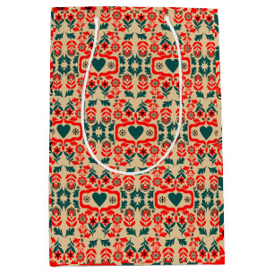 Boho Abstract Flower Art Medium Gift Bag
