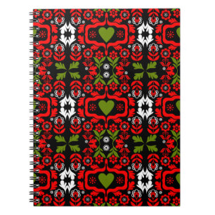 Boho Abstract Flower folk art Notebook