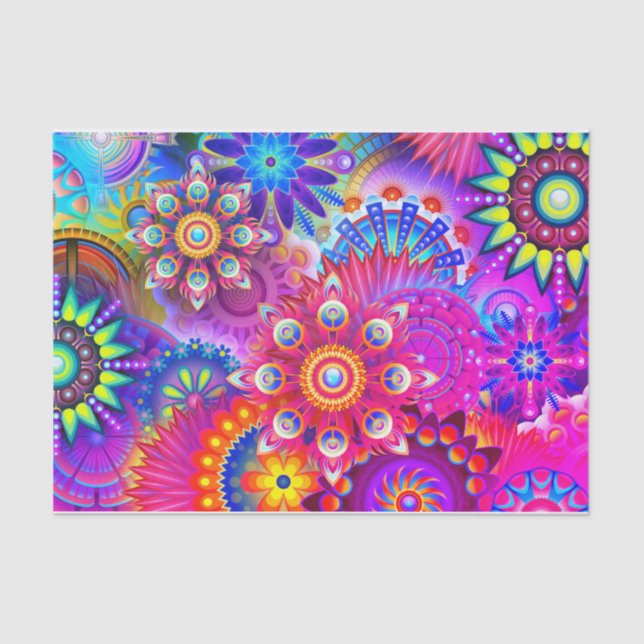 Boho abstract flower tissue paper (Front)