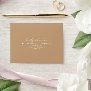Boho Abstract   Gentle Fawn Self-Addressed Envelope