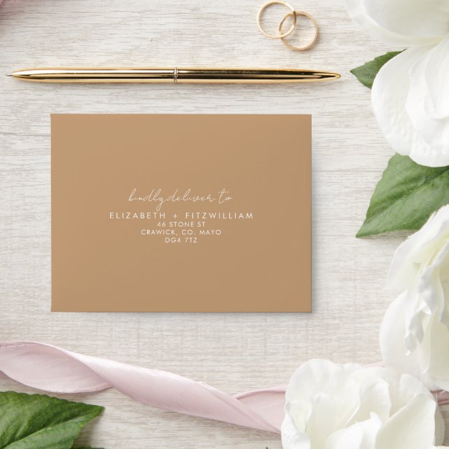 Boho Abstract | Gentle Fawn Self-Addressed Envelope (Wedding)