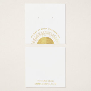 Boho Abstract Gold Circle Earring Display Card