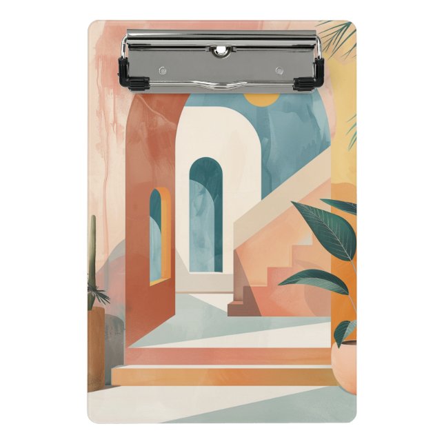 Boho Abstract Landscape (10) Mini Clipboard (Front)