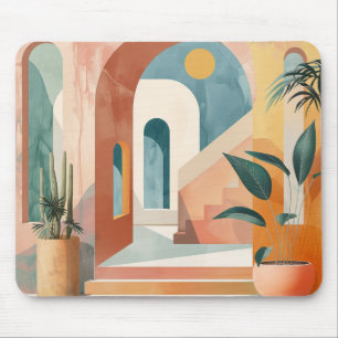 Boho Abstract Landscape (10) Mouse Pad