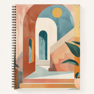 Boho Abstract Landscape (10) Notebook
