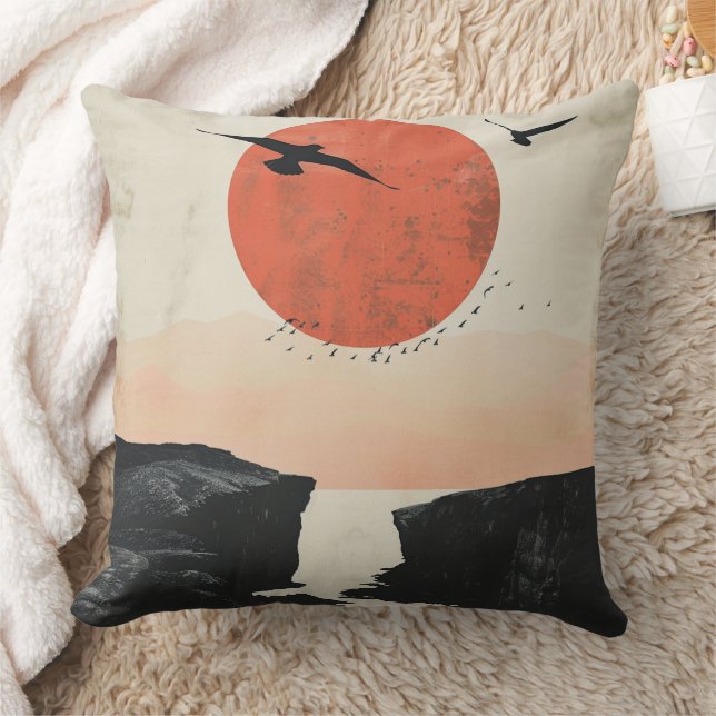 Boho Abstract Landscape (12) Cushion (Blanket)