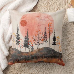 Boho Abstract Landscape (13) Cushion