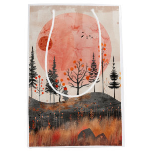 Boho Abstract Landscape (13) Medium Gift Bag