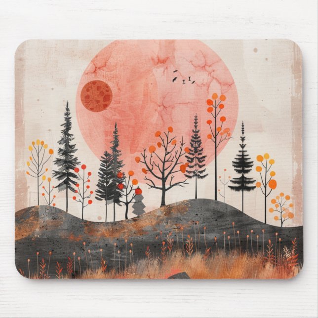 Boho Abstract Landscape (13) Mouse Pad (Front)