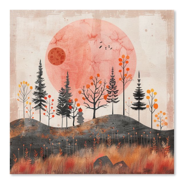 Boho Abstract Landscape (13) Wallpaper (Front)