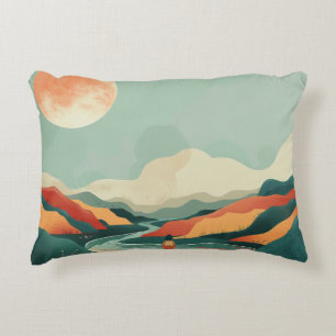 Boho Abstract Landscape (14) Decorative Cushion