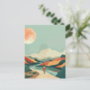 Boho Abstract Landscape (14) Postcard
