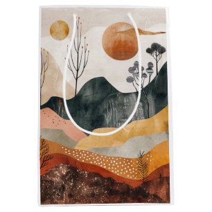 Boho Abstract Landscape (15) Medium Gift Bag