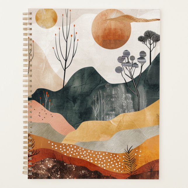 Boho Abstract Landscape (15) Planner (Front)