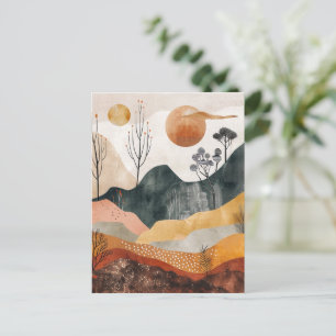 Boho Abstract Landscape (15) Postcard