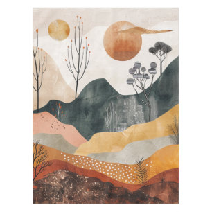 Boho Abstract Landscape (15) Tablecloth