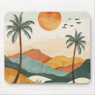 Boho Abstract Landscape (16) Mouse Pad