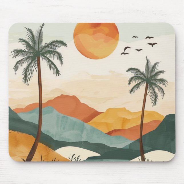 Boho Abstract Landscape (16) Mouse Pad (Front)