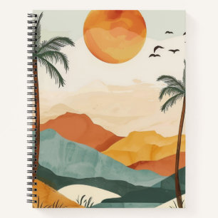 Boho Abstract Landscape (16) Notebook