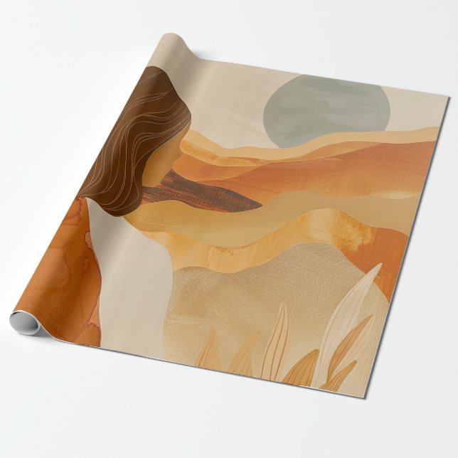Boho Abstract Landscape (17) Wrapping Paper (Unrolled)