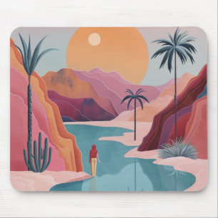 Boho Abstract Landscape (18) Mouse Pad