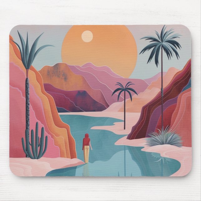 Boho Abstract Landscape (18) Mouse Pad (Front)
