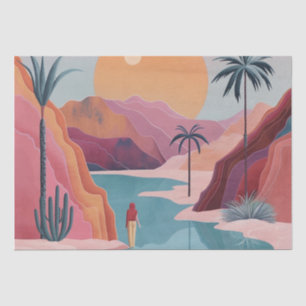 Boho Abstract Landscape (18) Tissue Paper