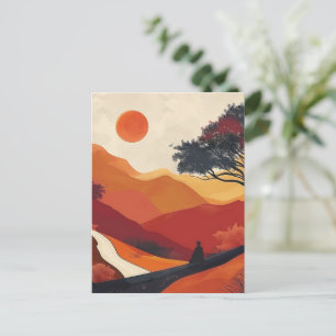 Boho Abstract Landscape (19) Postcard