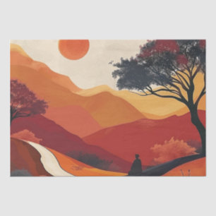 Boho Abstract Landscape (19) Tissue Paper