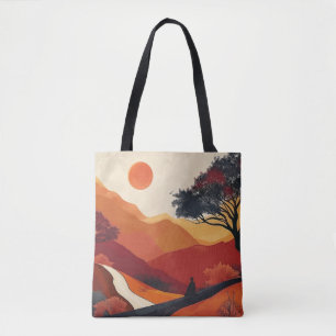 Boho Abstract Landscape (19) Tote Bag