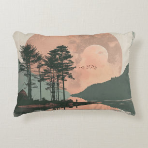 Boho Abstract Landscape (1) Decorative Cushion