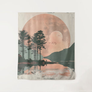 Boho Abstract Landscape (1) Tapestry