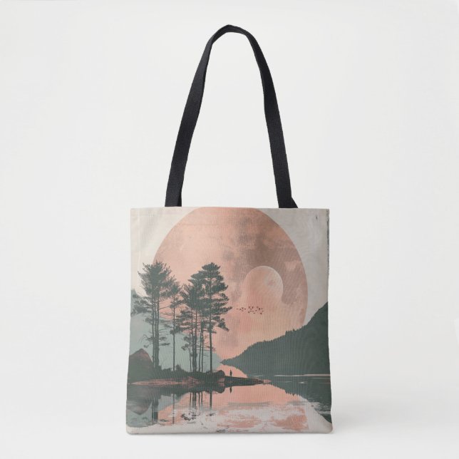 Boho Abstract Landscape (1) Tote Bag (Front)