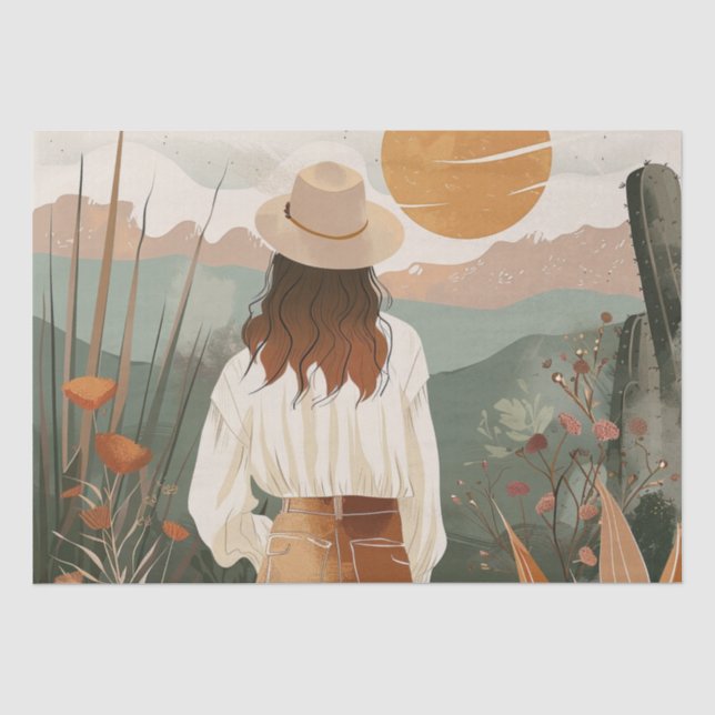 Boho Abstract Landscape (20) Tissue Paper (Front)