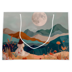 Boho Abstract Landscape (21) Large Gift Bag