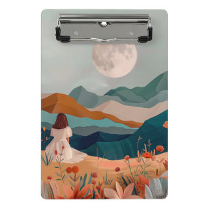 Boho Abstract Landscape (21) Mini Clipboard