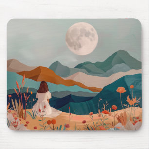 Boho Abstract Landscape (21) Mouse Pad
