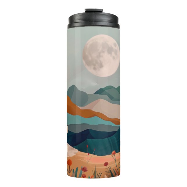 Boho Abstract Landscape (21) Thermal Tumbler (Front)