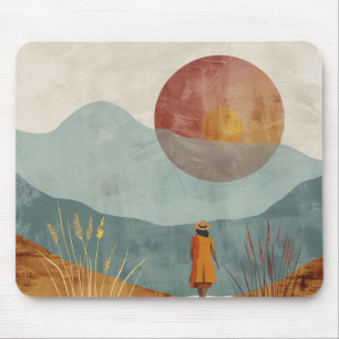 Boho Abstract Landscape (23) Mouse Pad