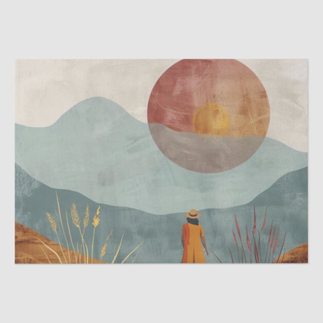 Boho Abstract Landscape (23) Tissue Paper (Front)