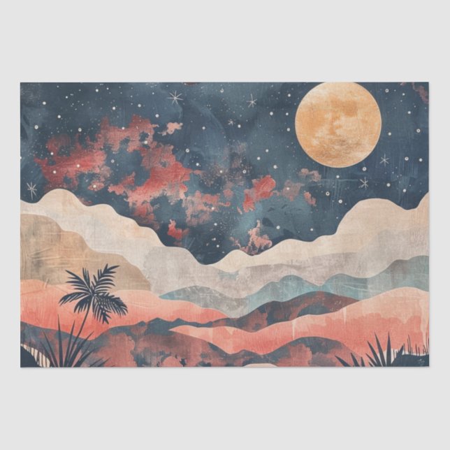 Boho Abstract Landscape (24) Tissue Paper (Front)