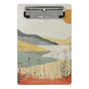Boho Abstract Landscape (25) Mini Clipboard